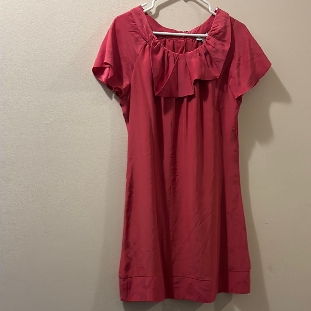 Banana Republic pink 100% silk shift dress - size 8 - short sleeve